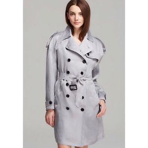 Burberry Brit Silk Dillingford Trech Coat Sz 6
